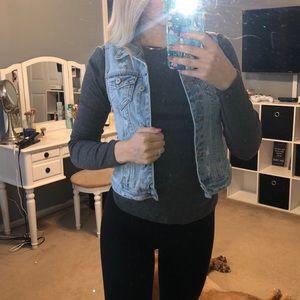 Abercrombie and Fitch Sleeveless Denim Jacket